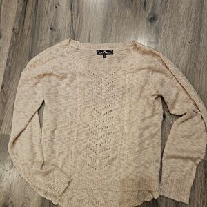 Almost Famous Cream Knit Sweater
